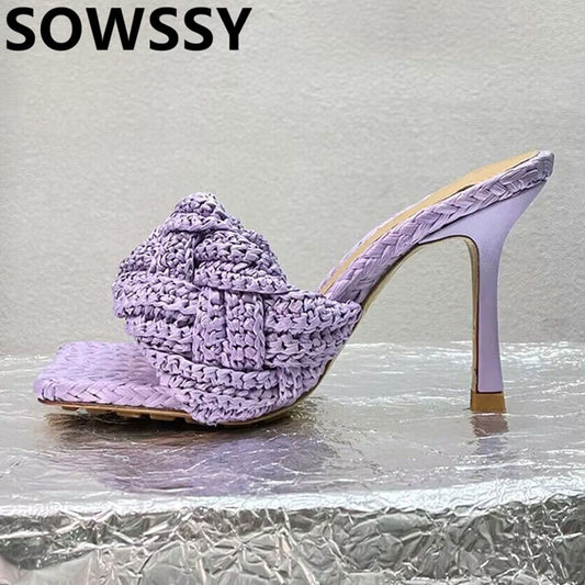 Pumps Vine Grass Woven Design Sexy High Heel Shoes Fairy Outdoor Ball High Heel Slippers - LaTezza Online Shop