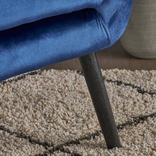 Navy Blue Armchair for Living Room, Velvet Upholstered - LaTezza Online Shop