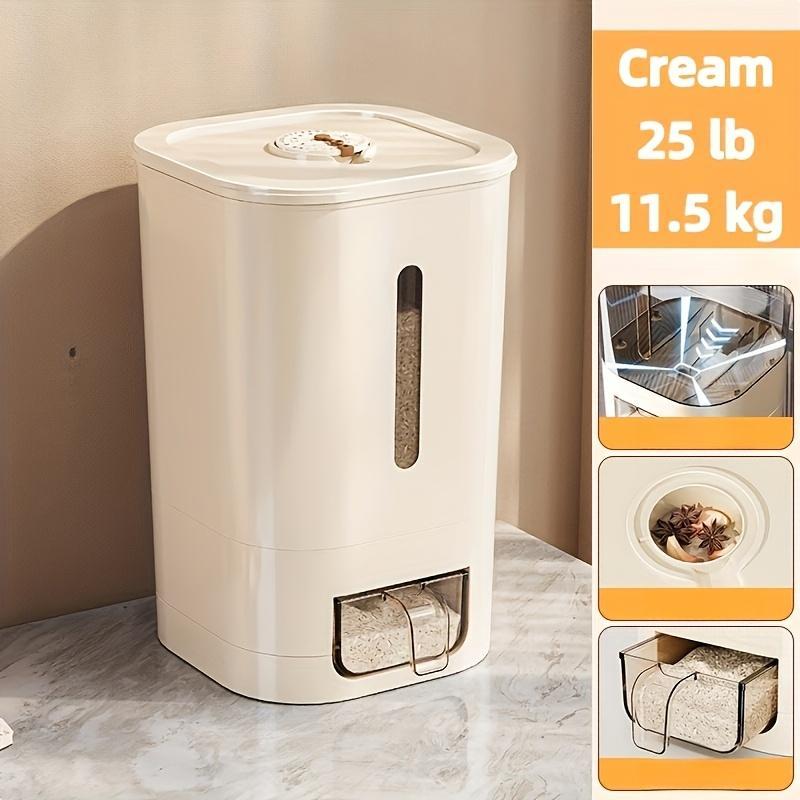 Automatic Rice Dispenser With Cup, Large Capacity Moisture-proof And Insect-proof Sealed Rice Storage Container