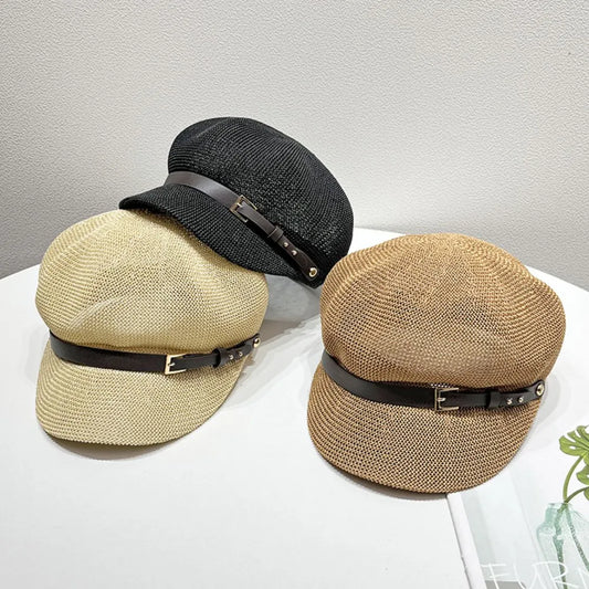 Straw Woven Buckle Hat - LaTezza Online Shop