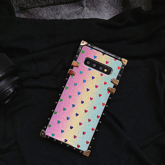 Love Glitter Square Silicone Holder Phone Case - LaTezza Online Shop