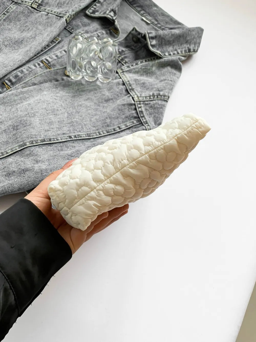 Flower Texture Polyester Clutch - LaTezza Online Shop