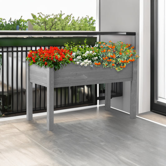Raised Garden Bed with Legs, Elevated Wooden Planter Box for Outdoor Plants - LaTezza Online Shop