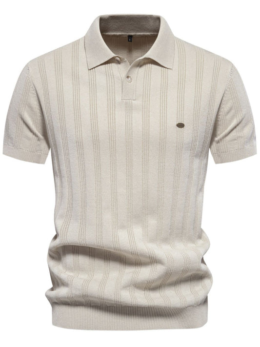 Men's Collared Neck Short Sleeve Knit Polo - LaTezza Online Shop