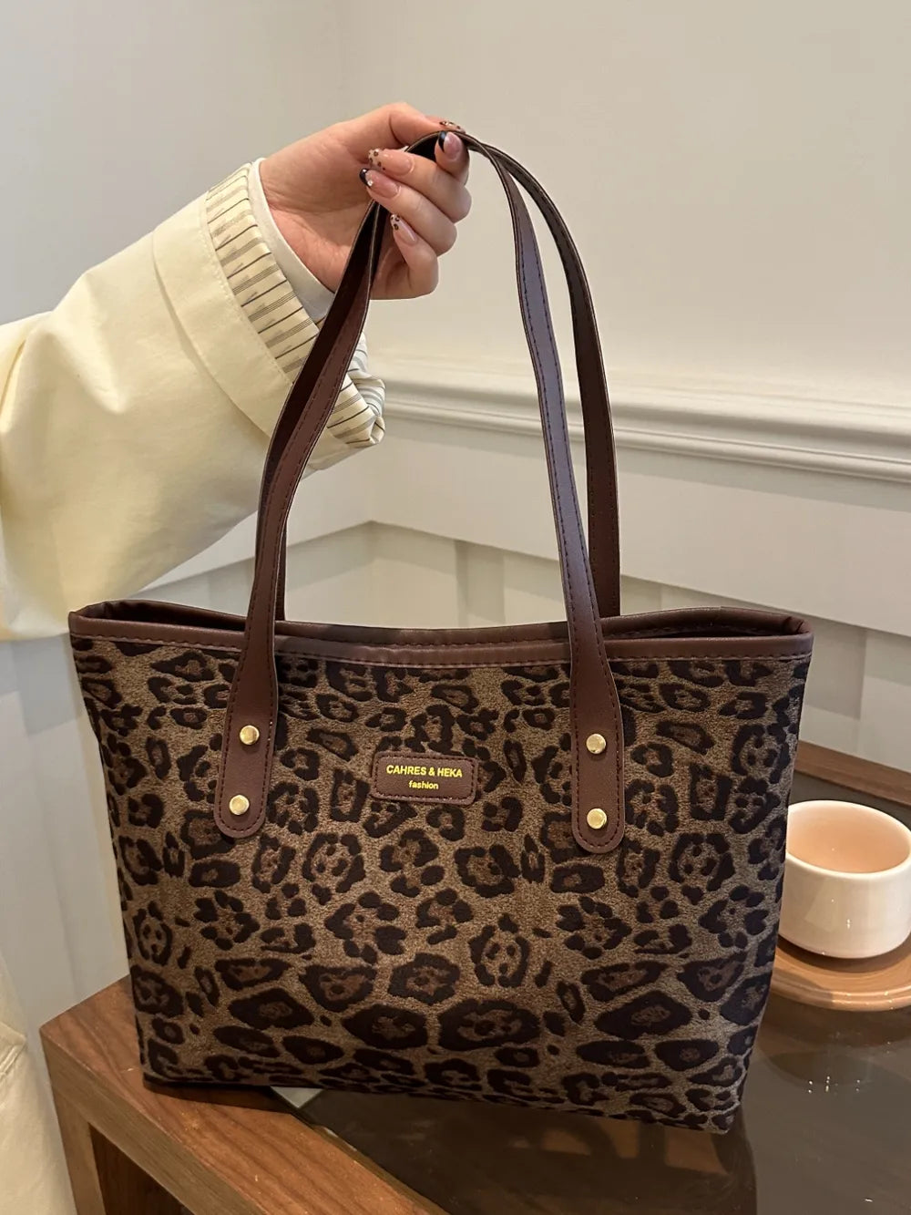 Leopard Polyester Tote Bag - LaTezza Online Shop