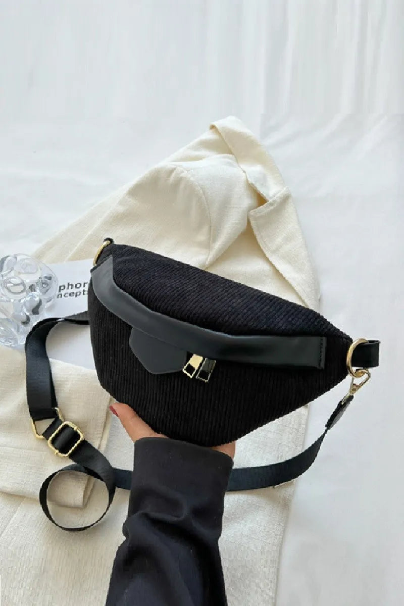 Zenana Corduroy Crossbody Bag with Removable Strap - LaTezza Online Shop
