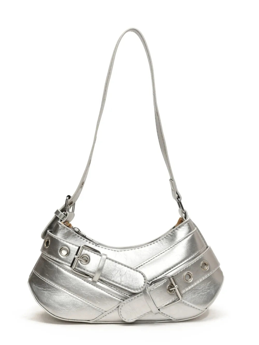 PU Leather Buckle Shoulder Bag - LaTezza Online Shop
