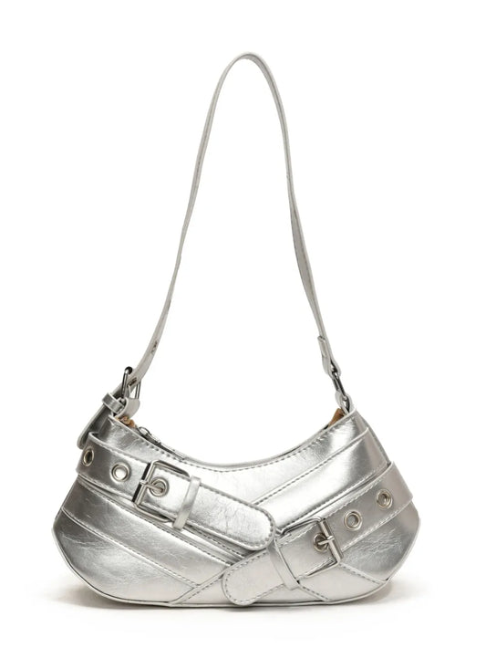 PU Leather Buckle Shoulder Bag - LaTezza Online Shop
