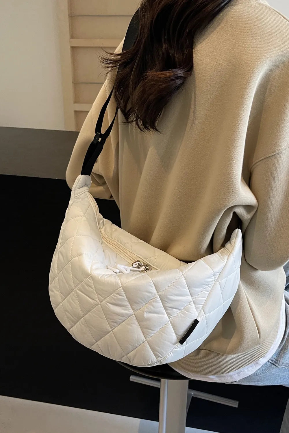 Quilted Adjustable Strap Crossbody Bag - LaTezza Online Shop