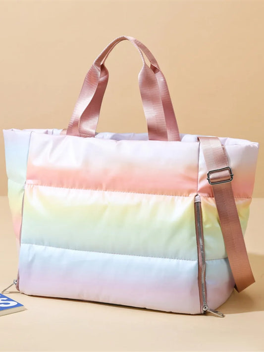 Gradient Quilted Travel Bag with Side Zippers - LaTezza Online Shop
