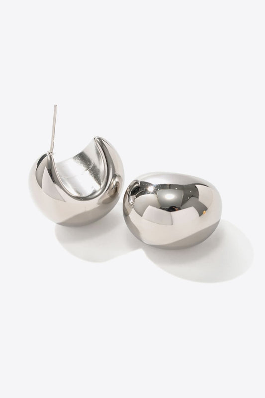 Stainless Steel C-Hoop Earrings - LaTezza Online Shop
