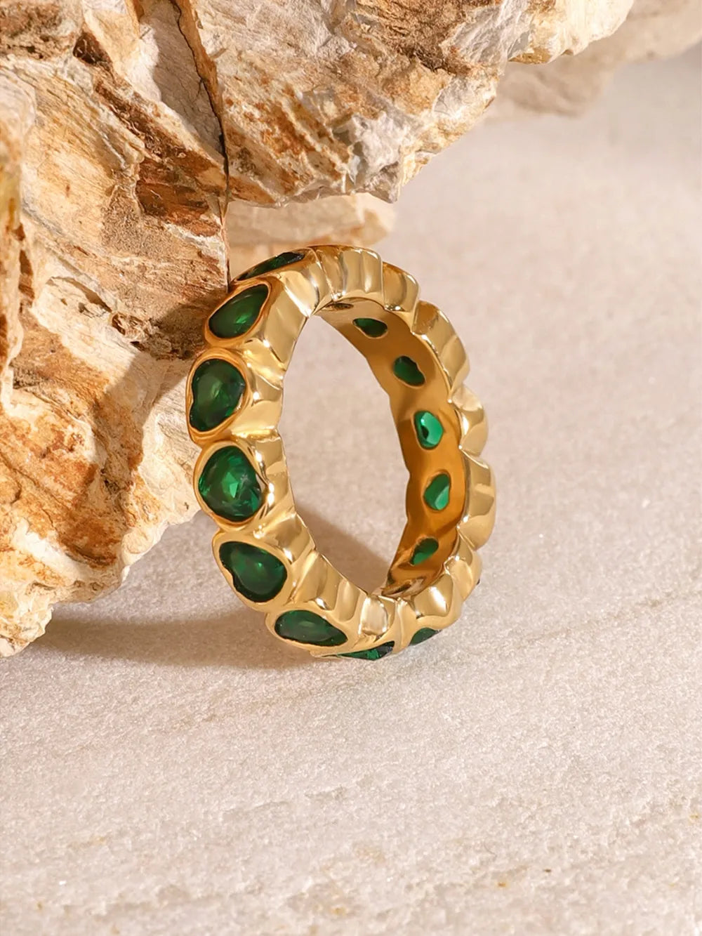 18K Gold-Plated Inlaid Zircon Ring - LaTezza Online Shop