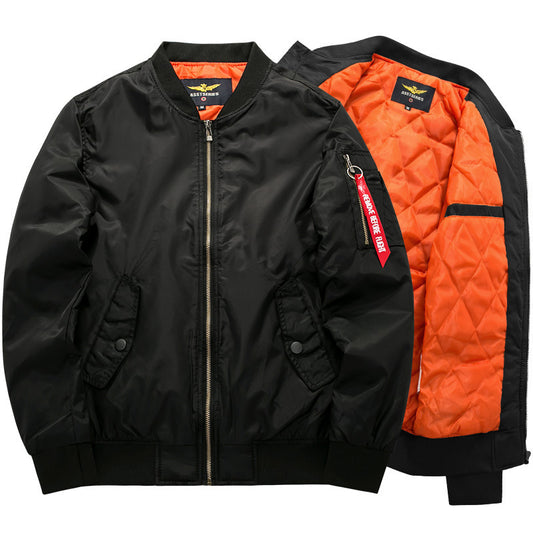 Men's autumn and winter new item plus plus size fat guy sports casual cotton jacket Air Force One MA1 pilot - LaTezza Online Shop