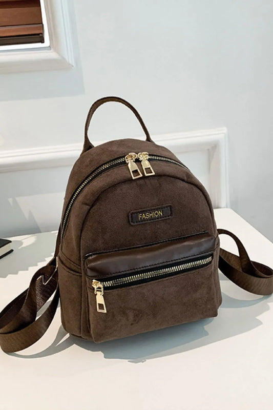 Suede Adjustable Strap Backpack Bag - LaTezza Online Shop