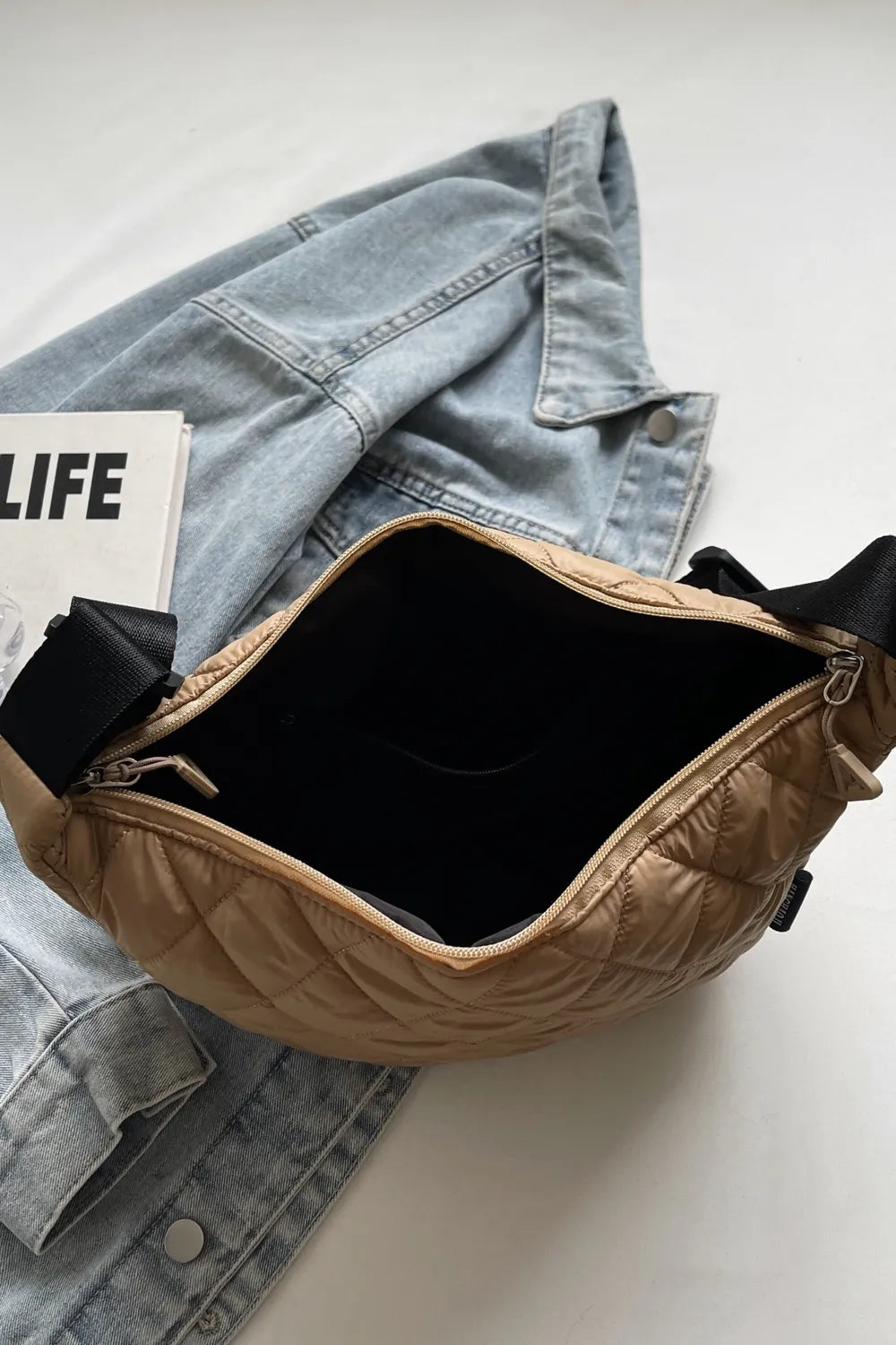 Quilted Adjustable Strap Crossbody Bag - LaTezza Online Shop
