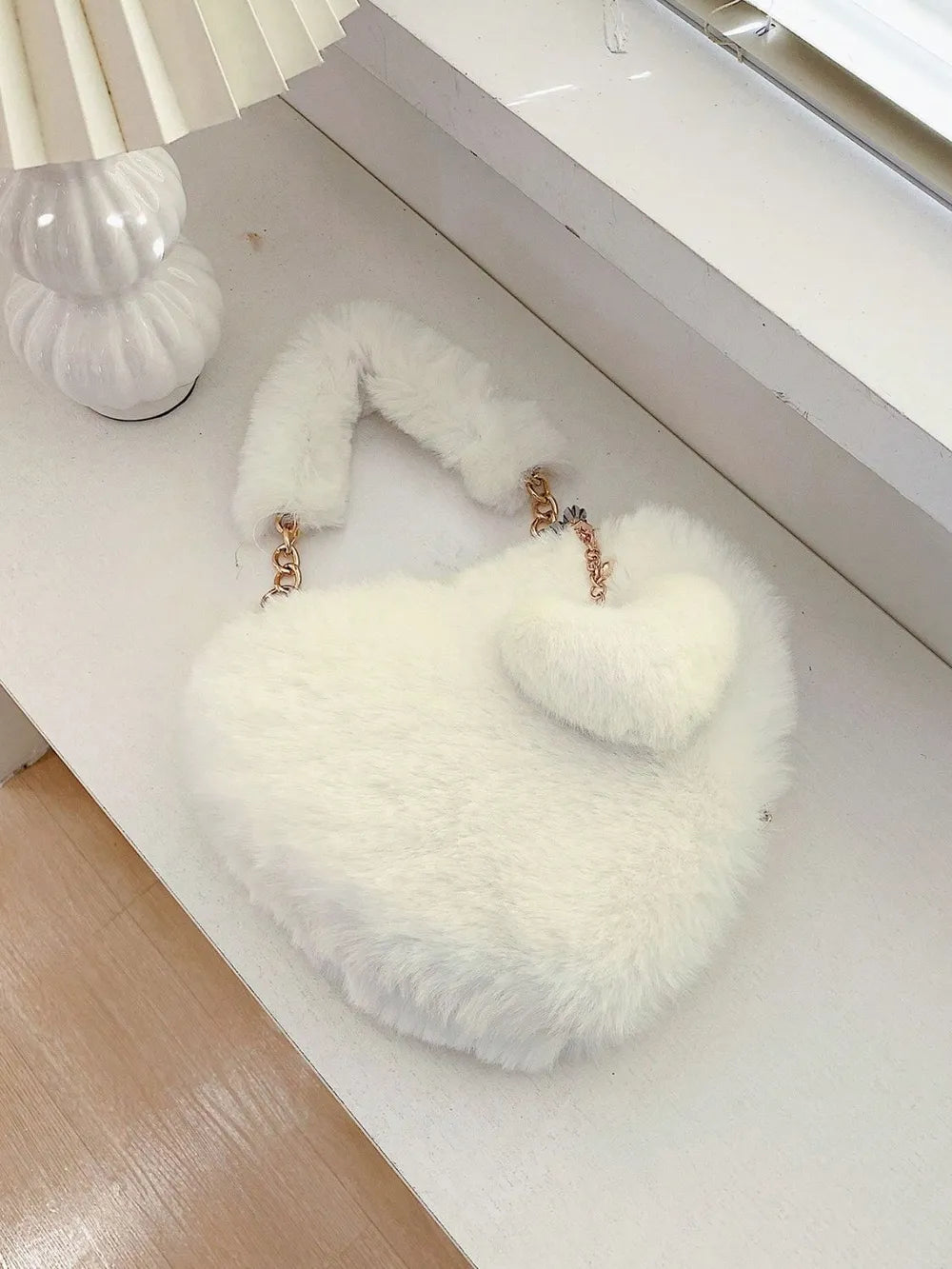 Heart Shape Faux Fur Handbag - LaTezza Online Shop