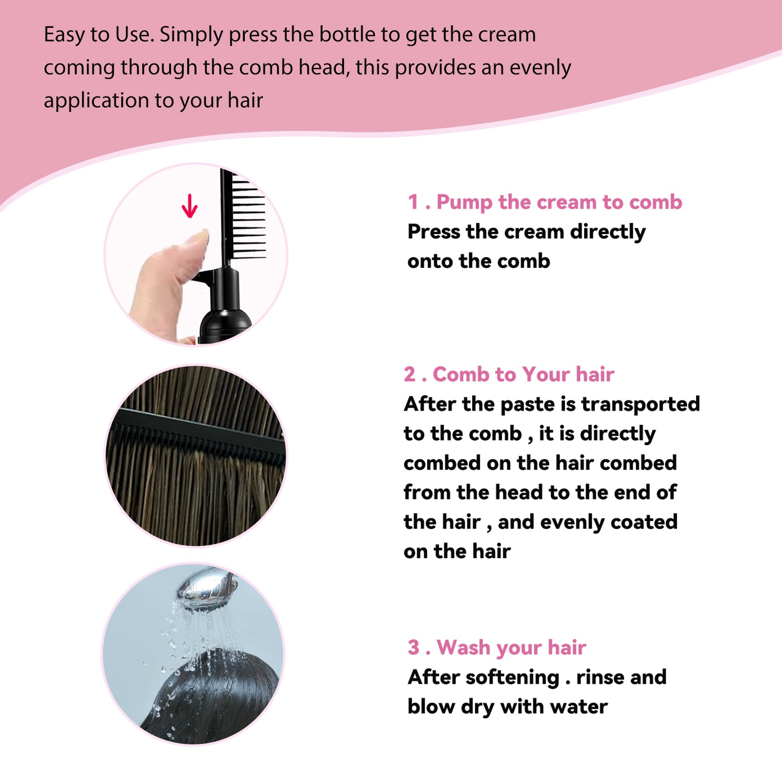 Hair Straightening Cream, Hair Care Smooth Smooth Smooth Hair Care Cream - LaTezza Online Shop