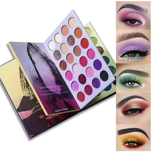 Makeup Cosmetic Tool Kit 72 Colors Pressed Glitter Eyeshadow High Pigmented Eyeshadow Palette - LaTezza Online Shop