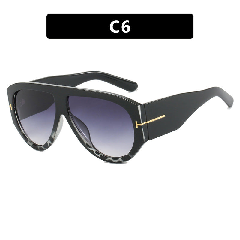 T-shaped large frame sunglasses
