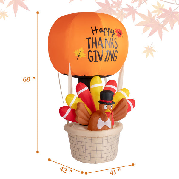 6ft Turkey Hot Air Balloon With 5 LED Lights - LaTezza Online Shop