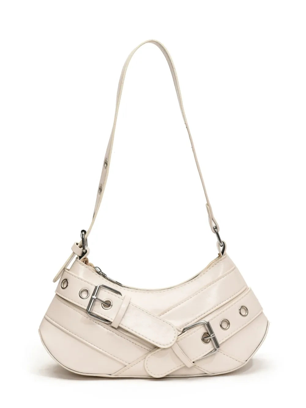 PU Leather Buckle Shoulder Bag - LaTezza Online Shop