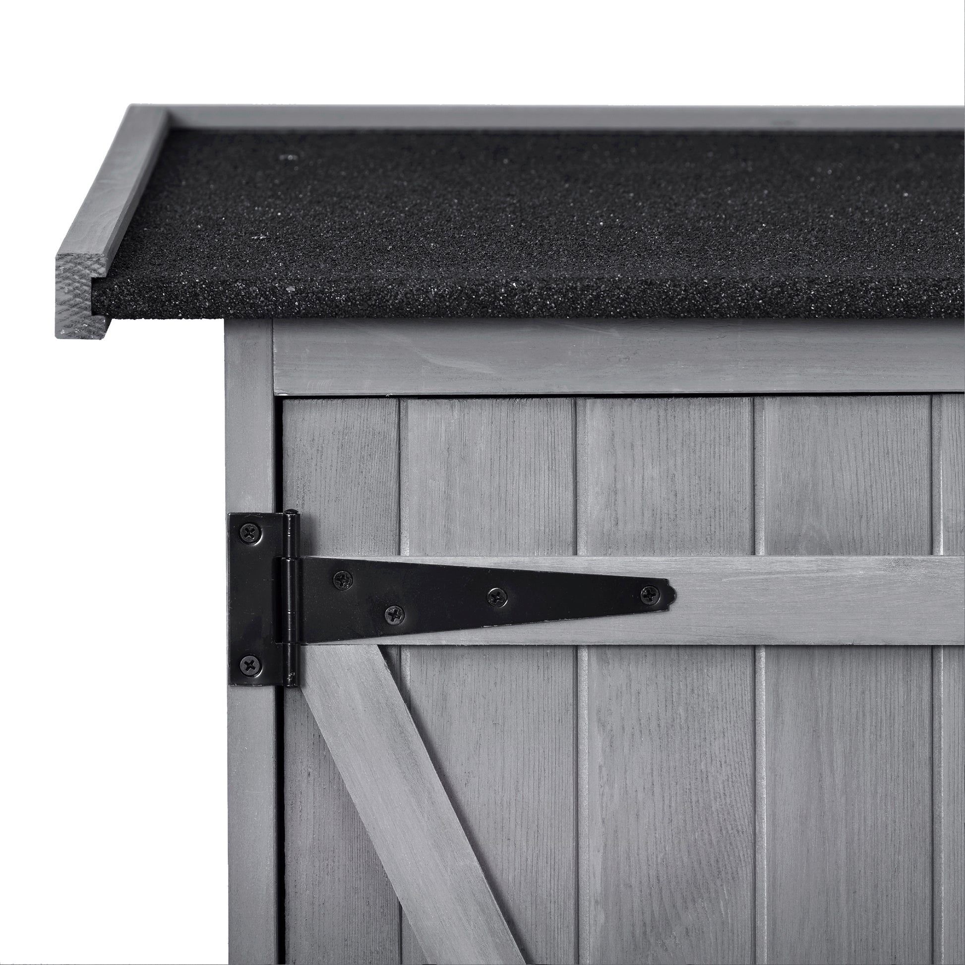 Outdoor 5.3ft Hx4.6ft L Wood Storage Shed Tool Organizer,Garden Shed, Storage Cabinet with Waterproof Asphalt Roof Gray - LaTezza Online Shop