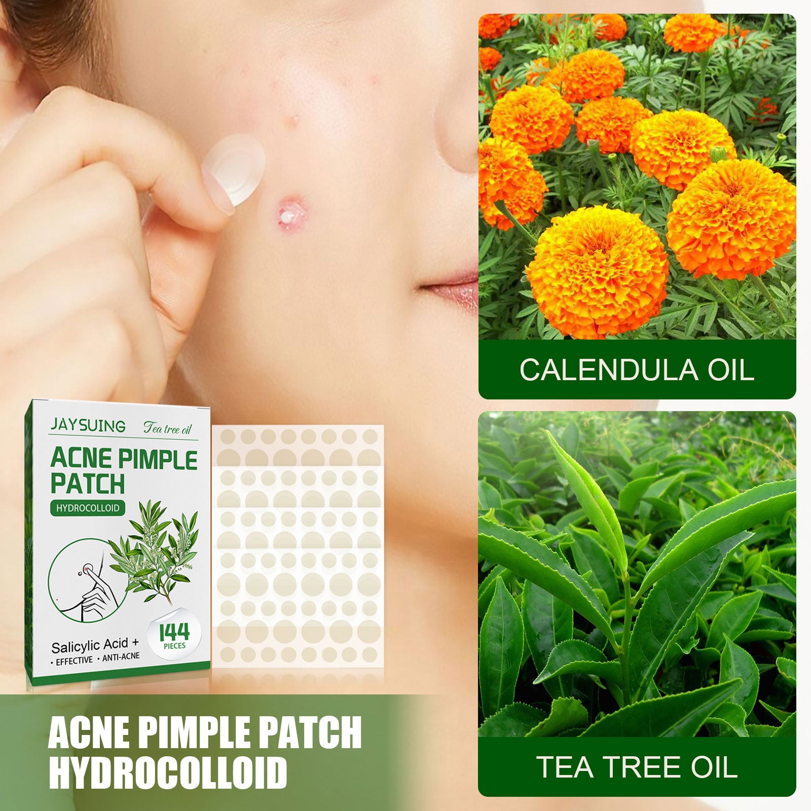 Jaysuing Waterproof Invisible Acne Patch Lighten Acne Acne Print Moisturizing Repair Clear Patch - LaTezza Online Shop