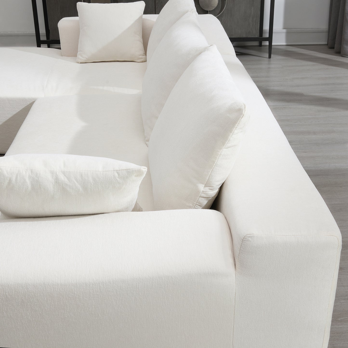 109*68" Modular Sectional Living Room Sofa Set Modern Minimalist Style Couch White - LaTezza Online Shop