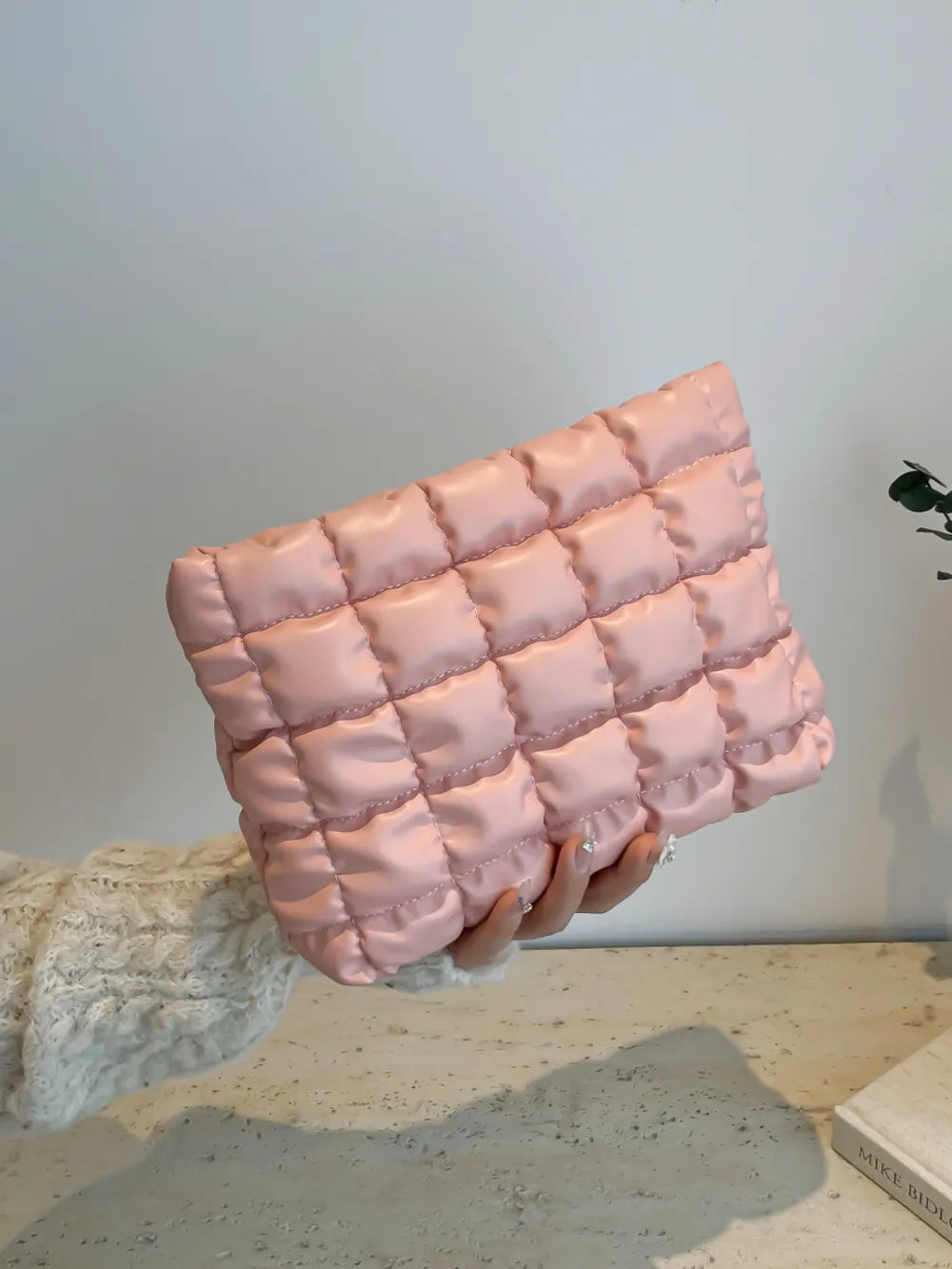Quilted Plaid Clutch with Zipper - LaTezza Online Shop