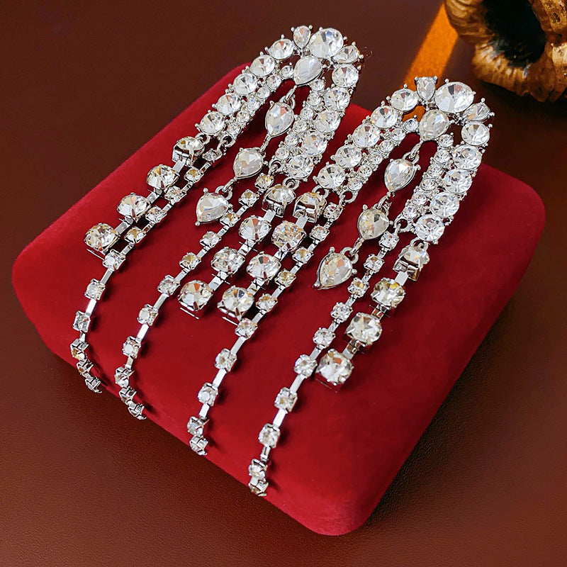 Water droplet shaped tassel earrings fashion Jewelry luxury earrings - LaTezza Online Shop