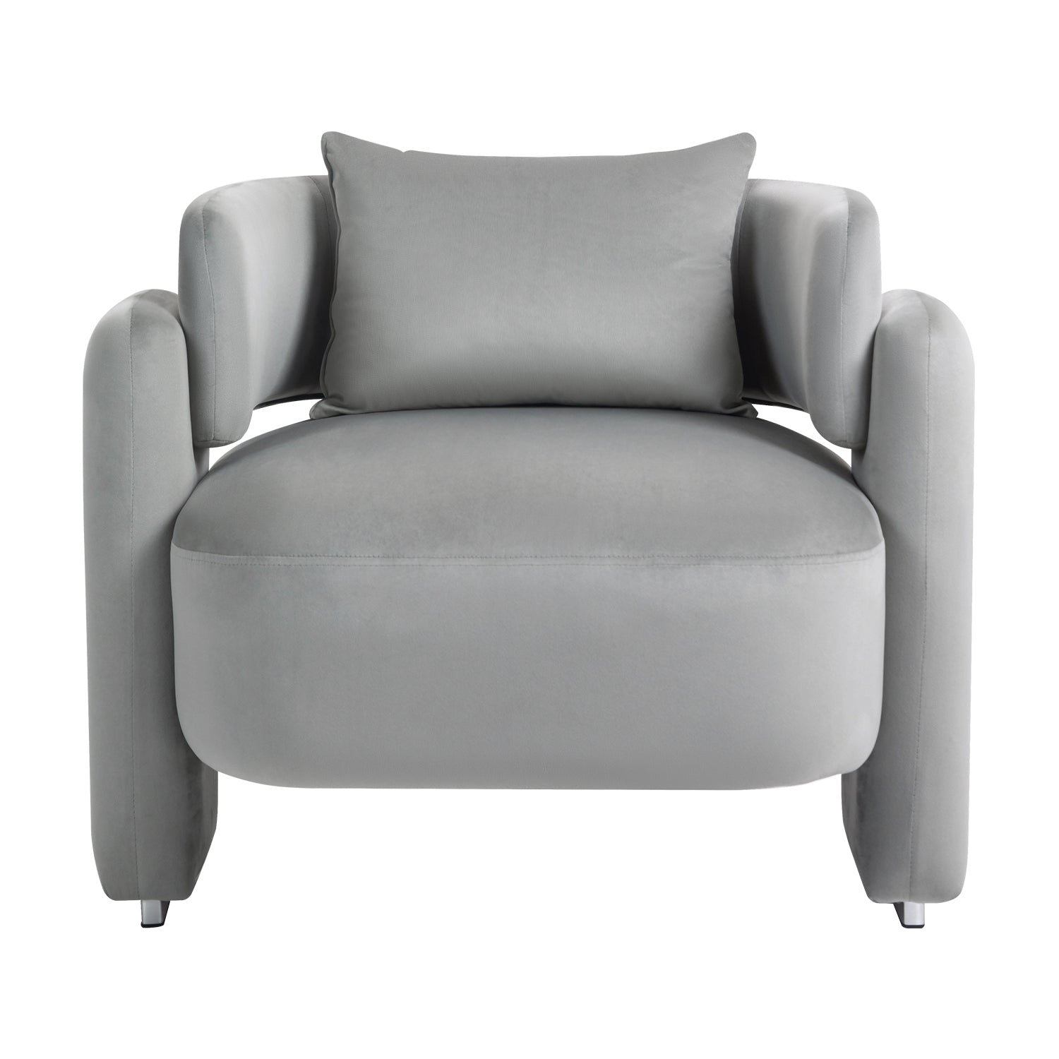 Modern design velvet lounge chair,single sofa with pillows for living room,bedroom(GREY) - LaTezza Online Shop