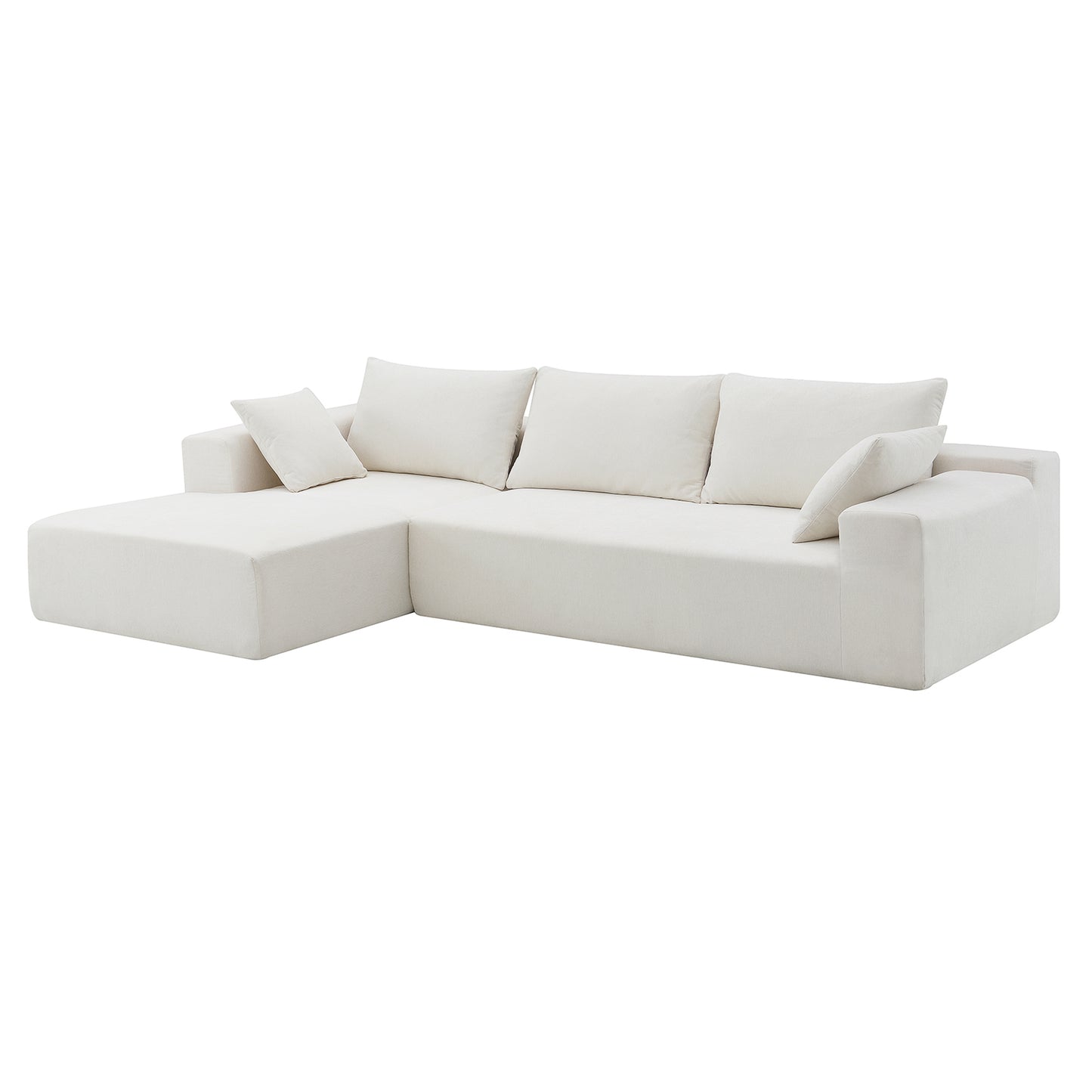 109*68" Modular Sectional Living Room Sofa Set Modern Minimalist Style Couch White - LaTezza Online Shop