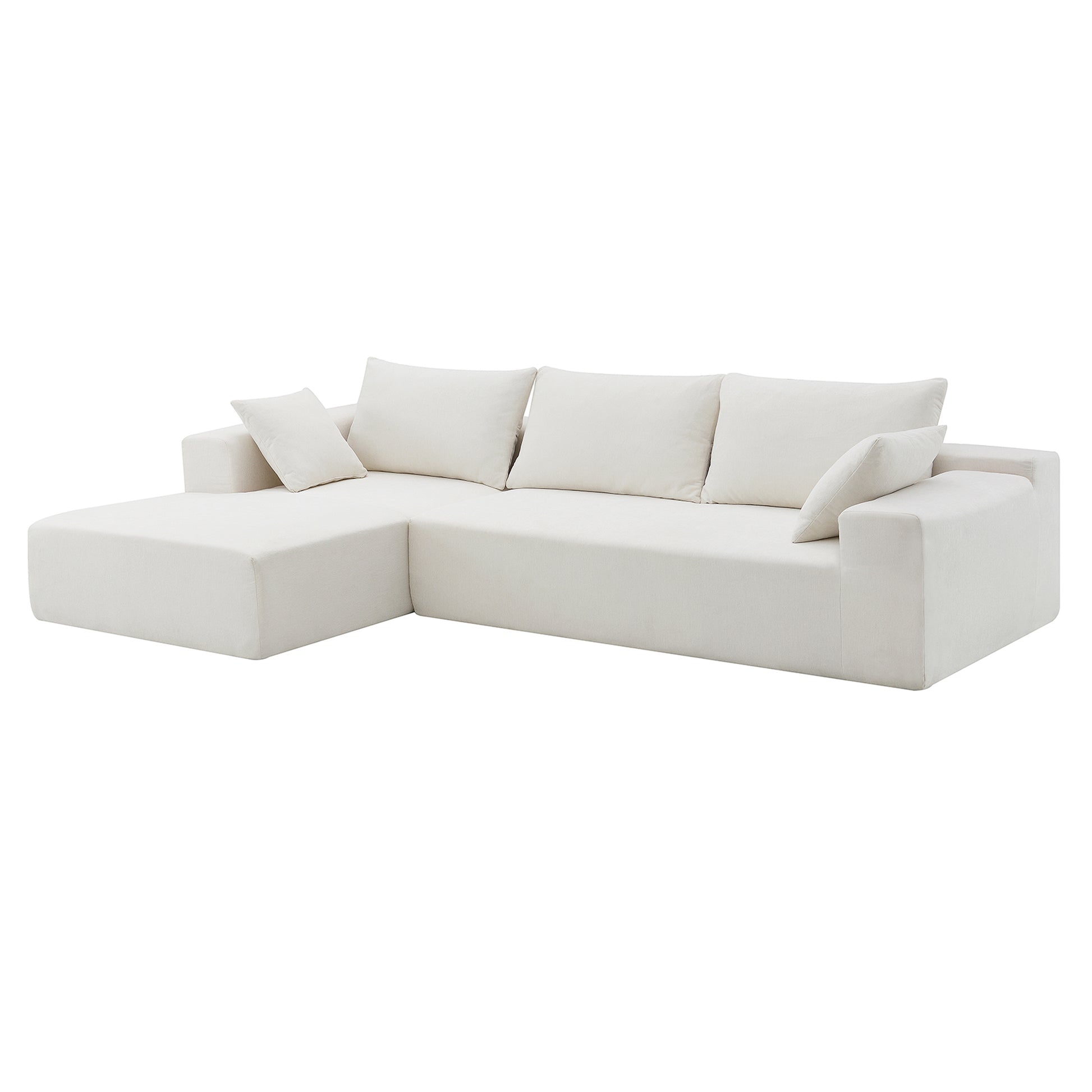 109*68" Modular Sectional Living Room Sofa Set Modern Minimalist Style Couch White - LaTezza Online Shop