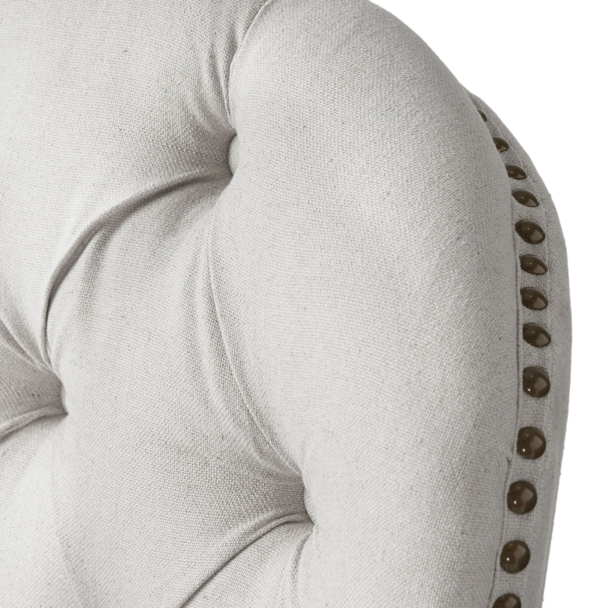 Arm Chair with Ottoman Modern light grey tufted fabric club chair and Ottoman set, stylish cushioned armchair - LaTezza Online Shop