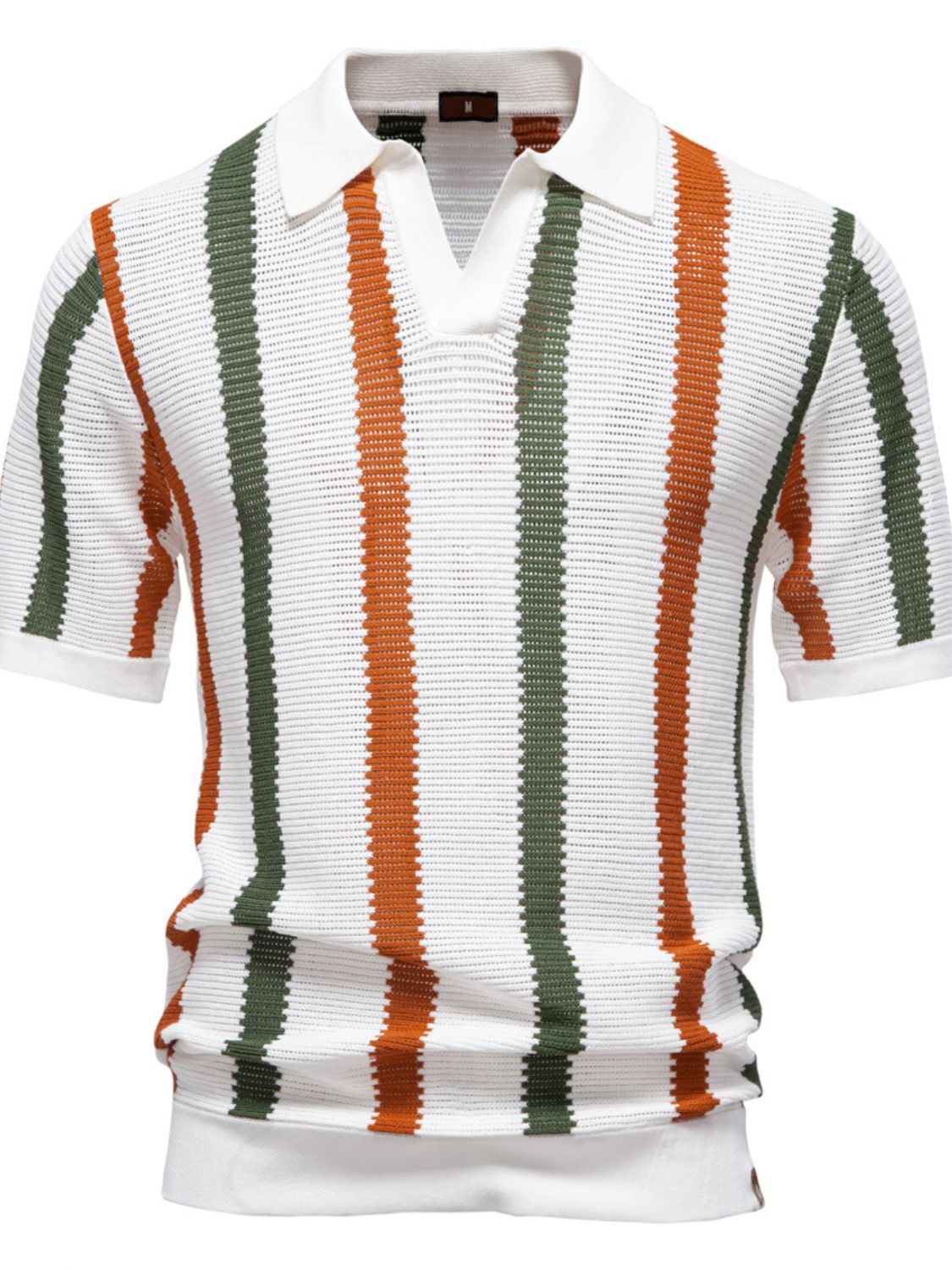 Men's Collared Neck Striped Knit Polo - LaTezza Online Shop