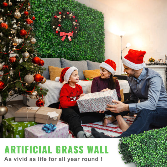 VEVOR 12PCS 20x20inch Artificial Boxwood Panels,Boxwood Hedge Wall Panels,Artificial Grass Backdrop Wall ,Privacy Hedge Screen UV Protected For Outdoor Indoor Garden - LaTezza Online Shop
