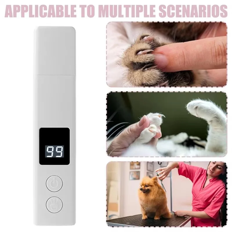 AB11-Pet Nail Grinder For Dogs Rechargeable Nail Grinder Electric Cat Nail Trimmer Dog Nail File Quiet Dog Nail Grinder