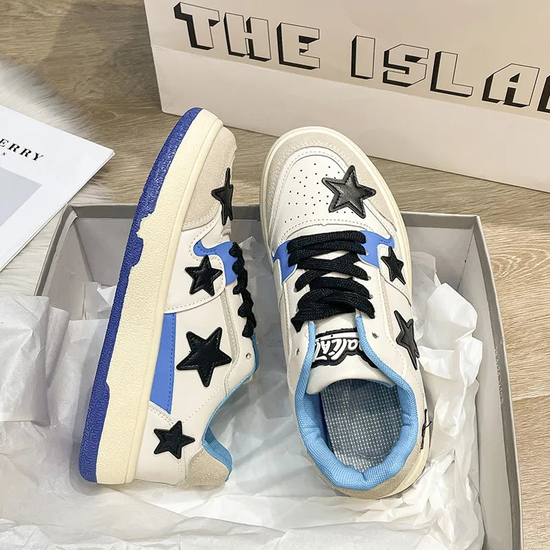 Contrast Star Round Toe Athletic Sneakers - LaTezza Online Shop