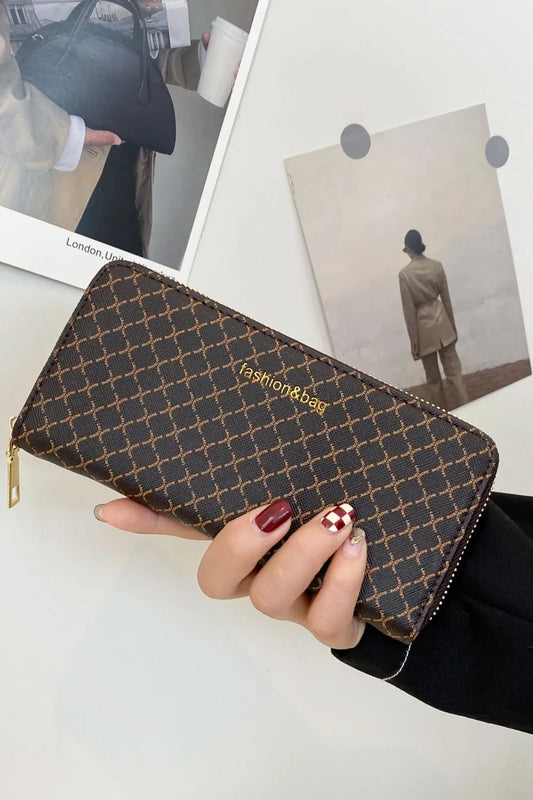 PU Leather Plaid Wallet - LaTezza Online Shop