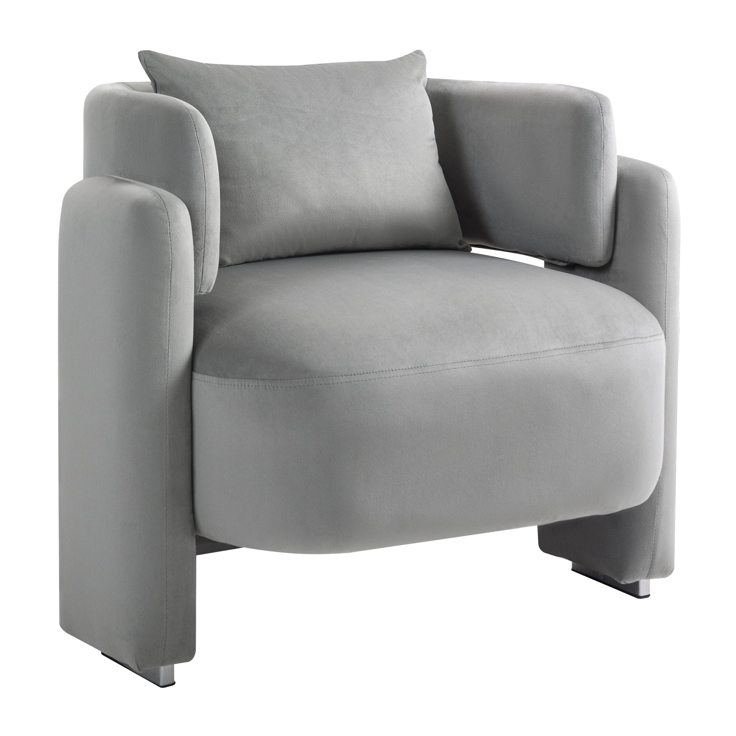 Modern design velvet lounge chair,single sofa with pillows for living room,bedroom(GREY) - LaTezza Online Shop