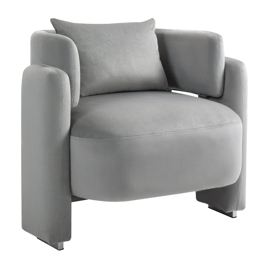 Modern design velvet lounge chair,single sofa with pillows for living room,bedroom(GREY) - LaTezza Online Shop