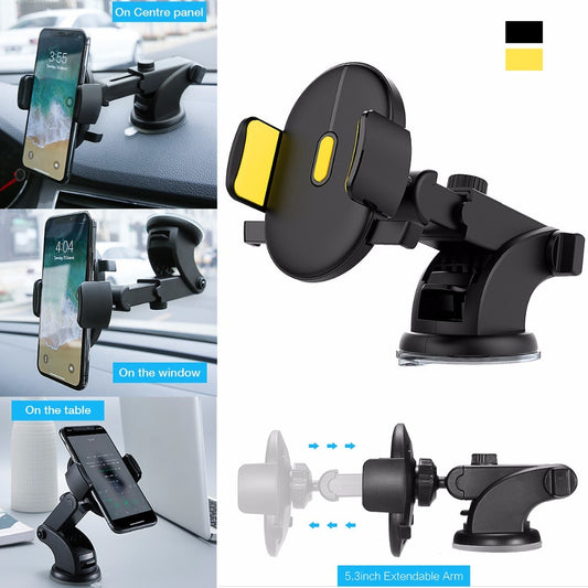 Car Phone Holder Long Rod Telescopic Car Dashboard Suction Cup Type - LaTezza Online Shop