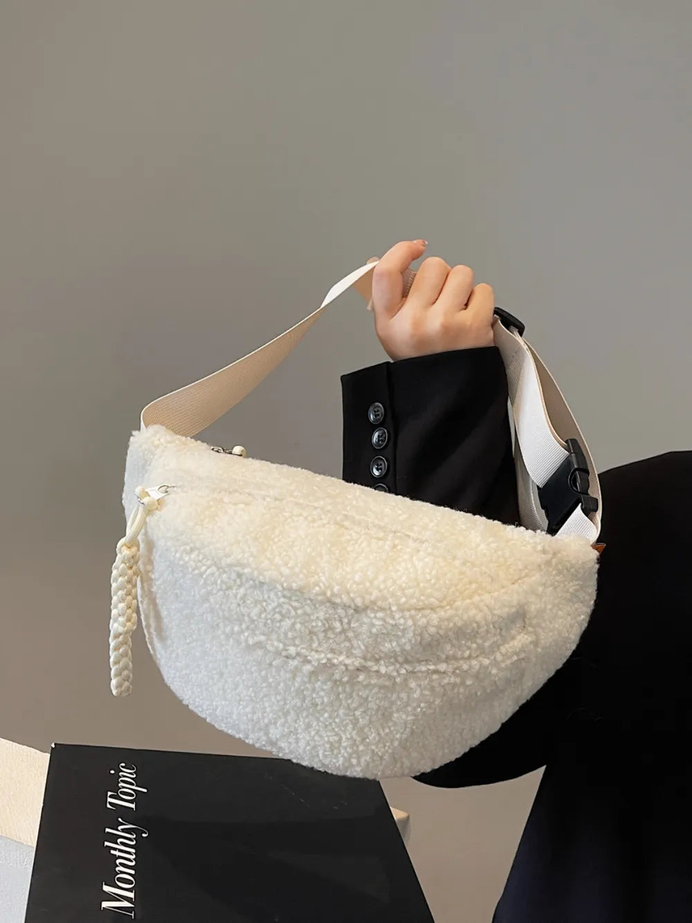Sherpa Crossbody Bag with Adjustable Strap - LaTezza Online Shop