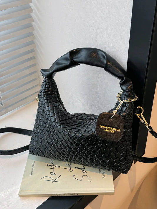 PU Leather Woven Crossbody Bag - LaTezza Online Shop