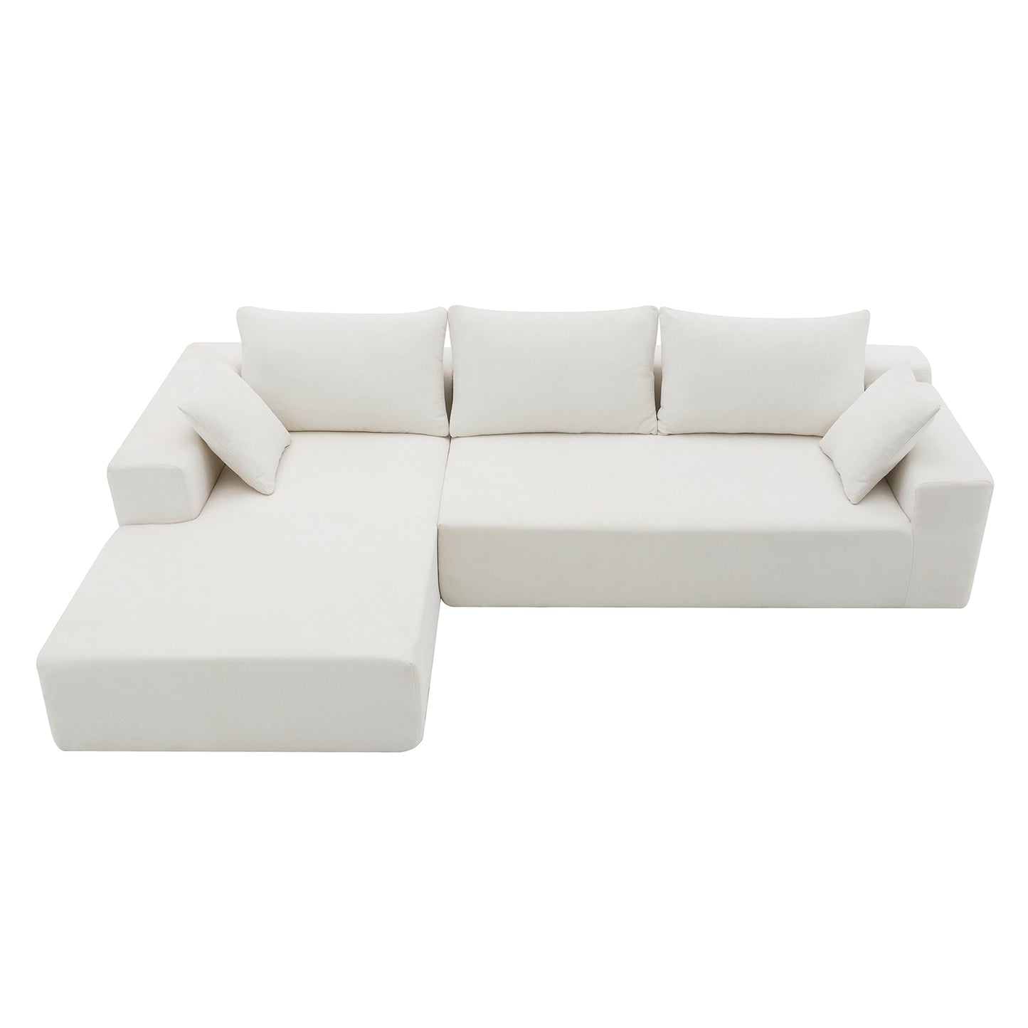 109*68" Modular Sectional Living Room Sofa Set Modern Minimalist Style Couch White - LaTezza Online Shop
