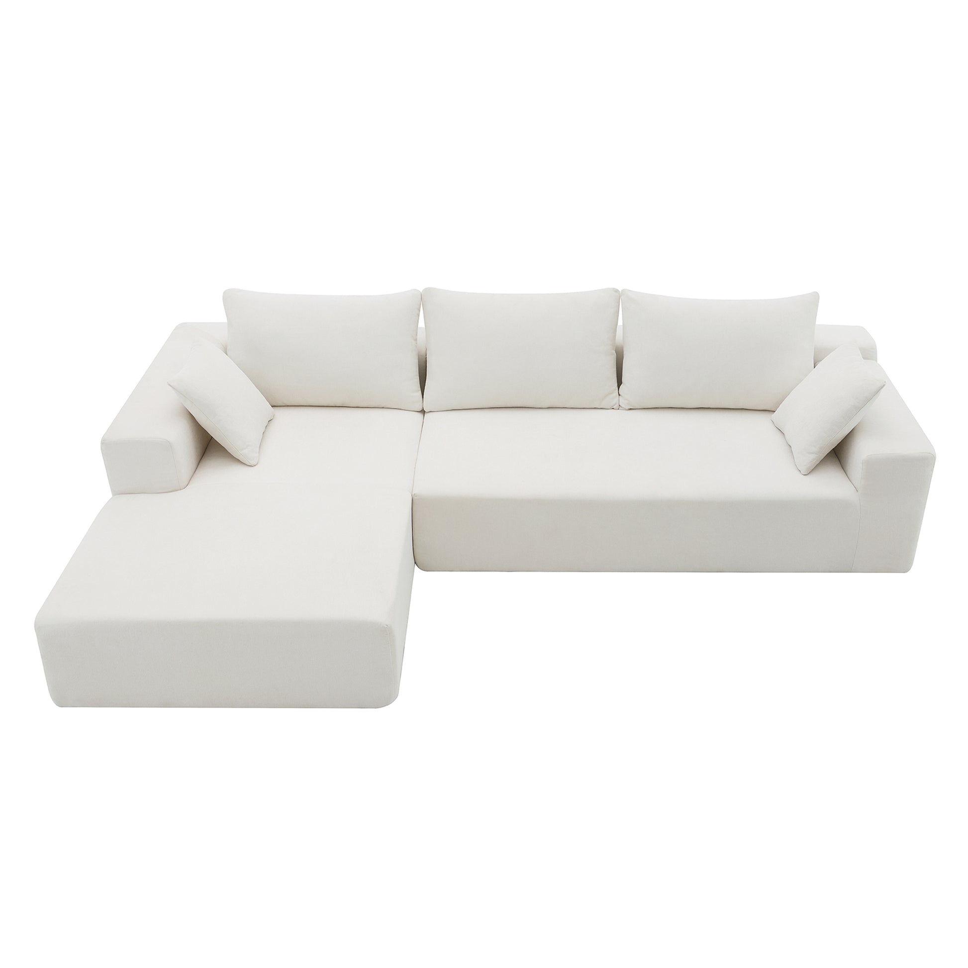 109*68" Modular Sectional Living Room Sofa Set Modern Minimalist Style Couch White - LaTezza Online Shop