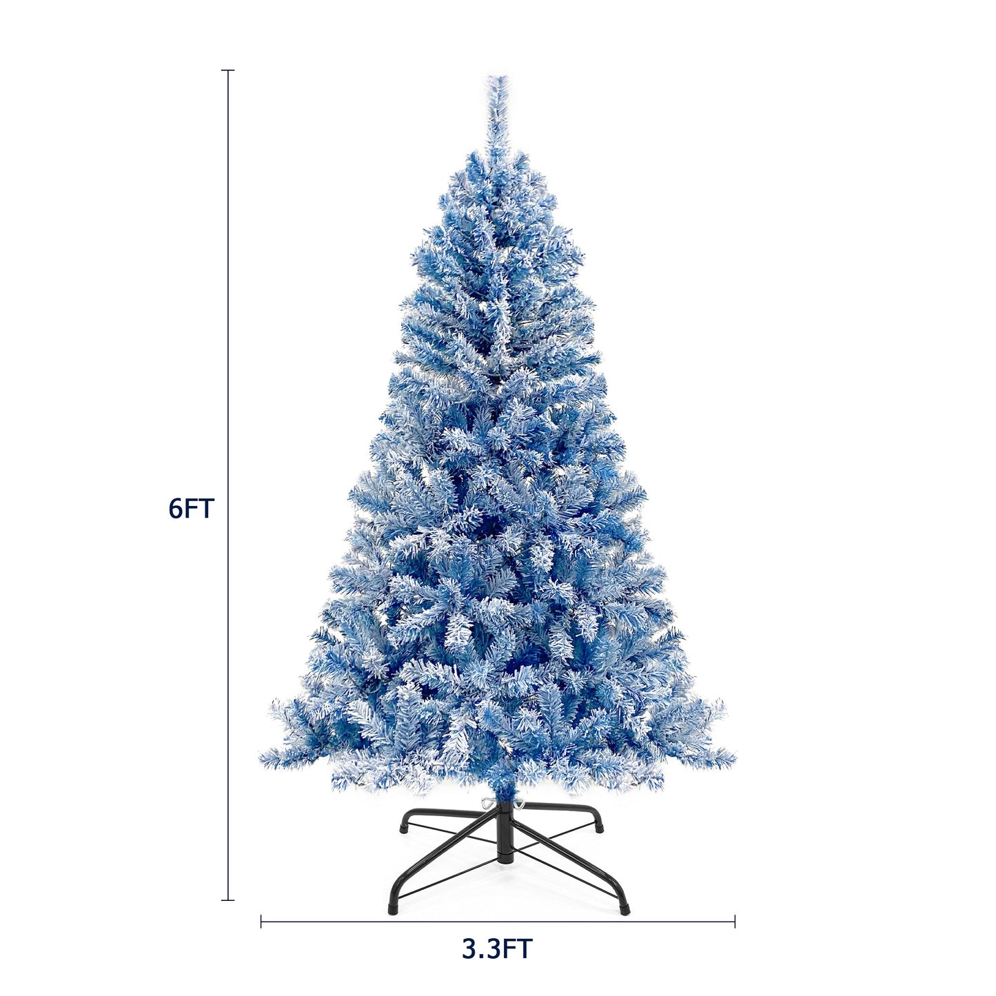 6FT pre ignited hinge chain artificial fir Christmas tree with snowflake - LaTezza Online Shop