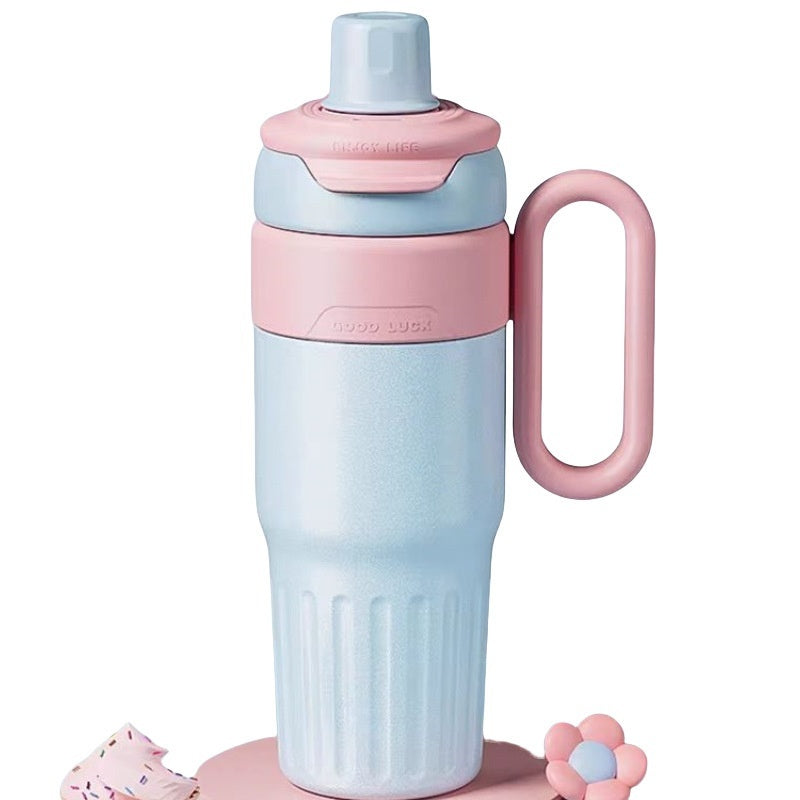 780ml Gradient Double Drink Thermal Cup Stainless Steel With Lid Coffee Cup Thermos Large Capacity Straw Cup For Male And Female - LaTezza Online Shop