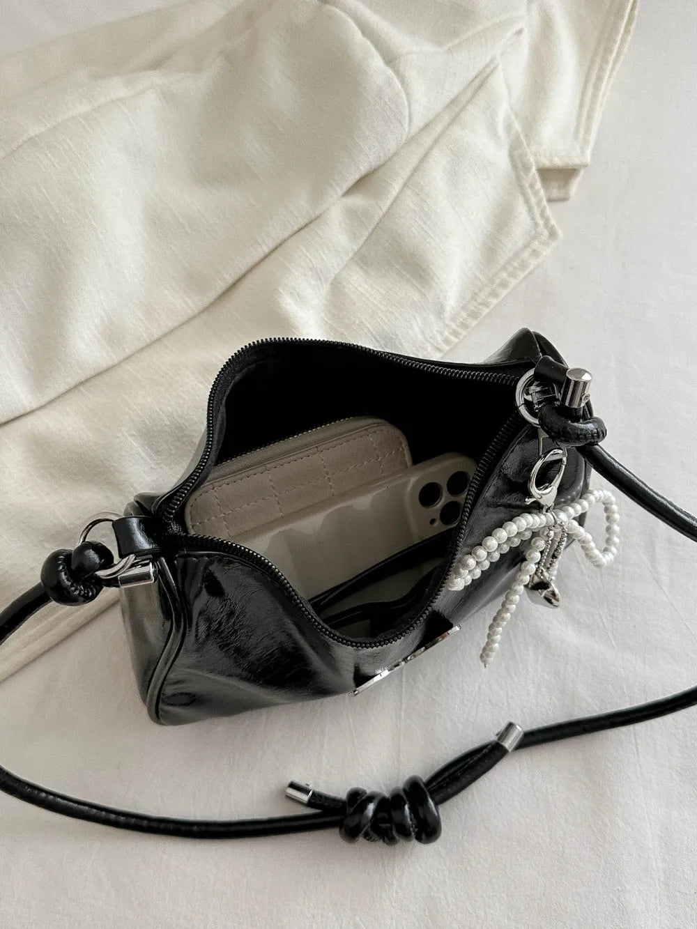 Shoulder Bag Butterfly PU Leather with Bow - LaTezza Online Shop