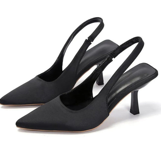 Pumps Point Toe Kitten Heel Slingback - LaTezza Online Shop